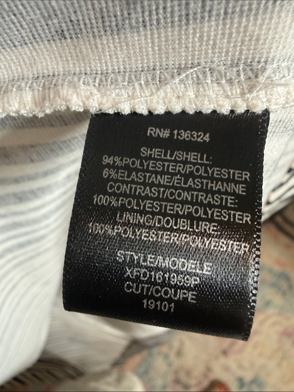 Halston Heritage Black and White Strapless Striped Maxi Dress - Picture 14 of 15